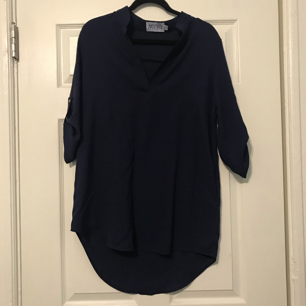 Navy shift dress